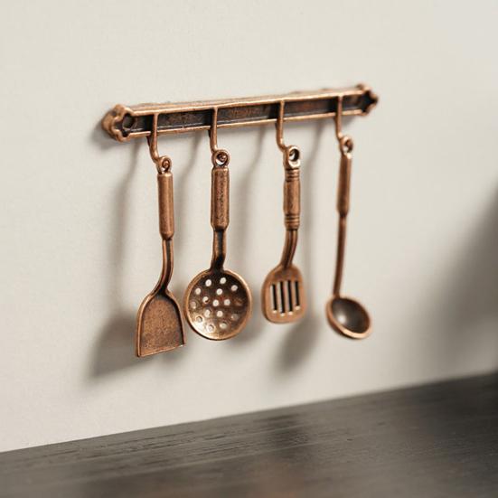 5Pcs Kitchen Dollhouse Miniature Spoon Shovel Cookware Tools DIY Accessories Kit