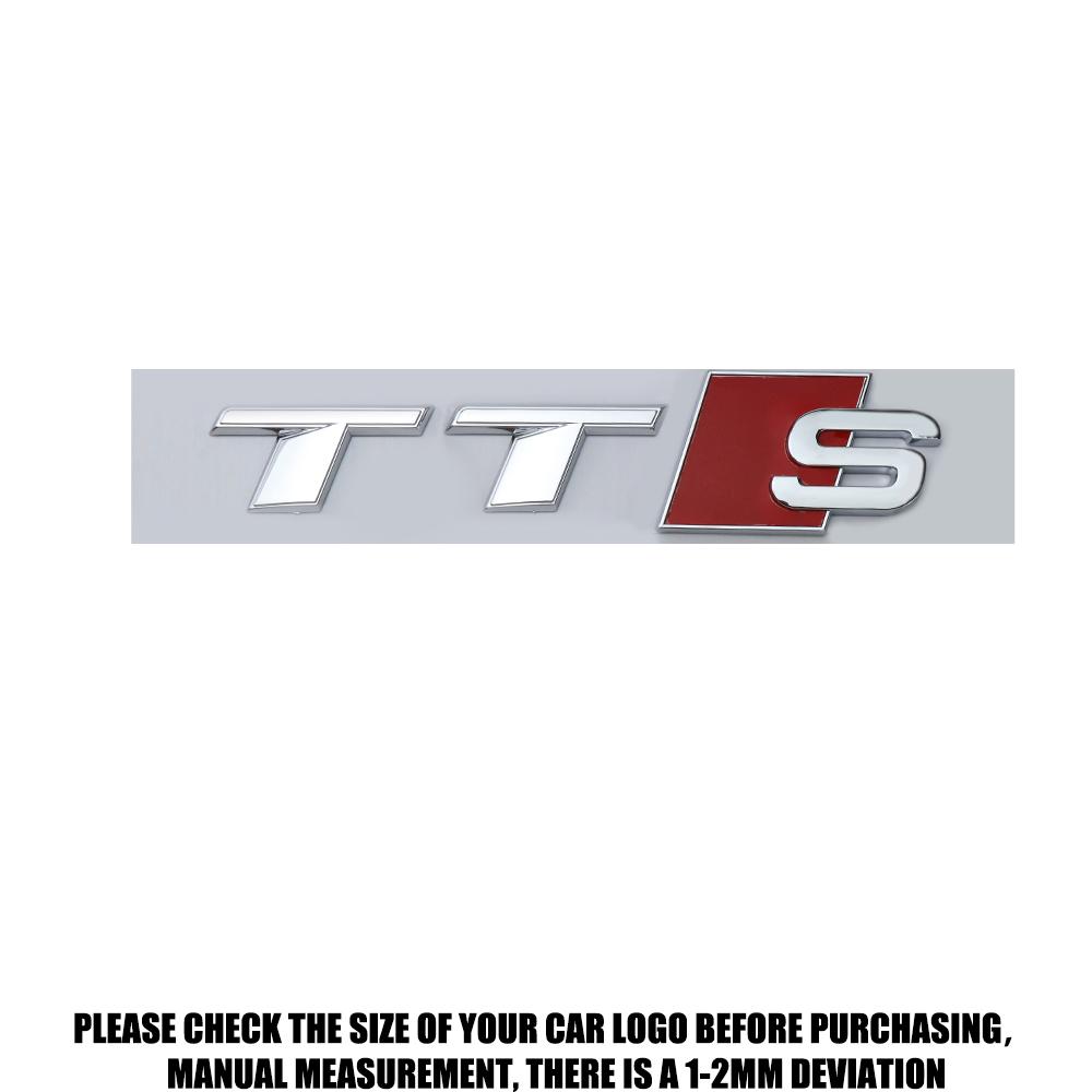 1pc Car Styling TTS TTRS Logo Side Body Rear Bumper Tail Trunk Sticker Decal For f2 TT Series TTRS TTS Car Replacement Badge
