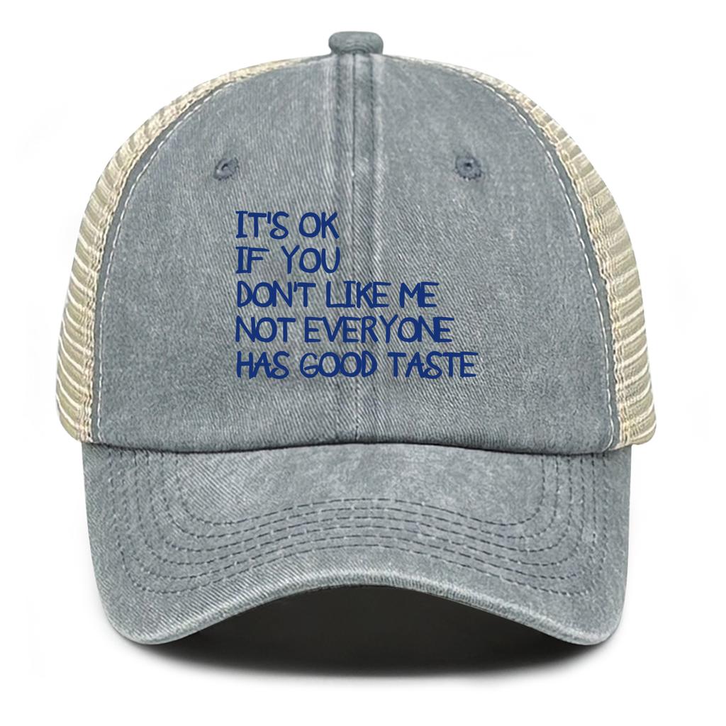 ITS OK IF YOU DONT LIKE ME Printed Baseball Cap Adjustable Multicolor Casual Stylish Sports Hat For Women Street Style Golf Hike