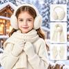 Windproof Kids Earmuffs Scarf Set Cold-proof Knit Scarf Gloves Set Winter Accessories Set  Winter