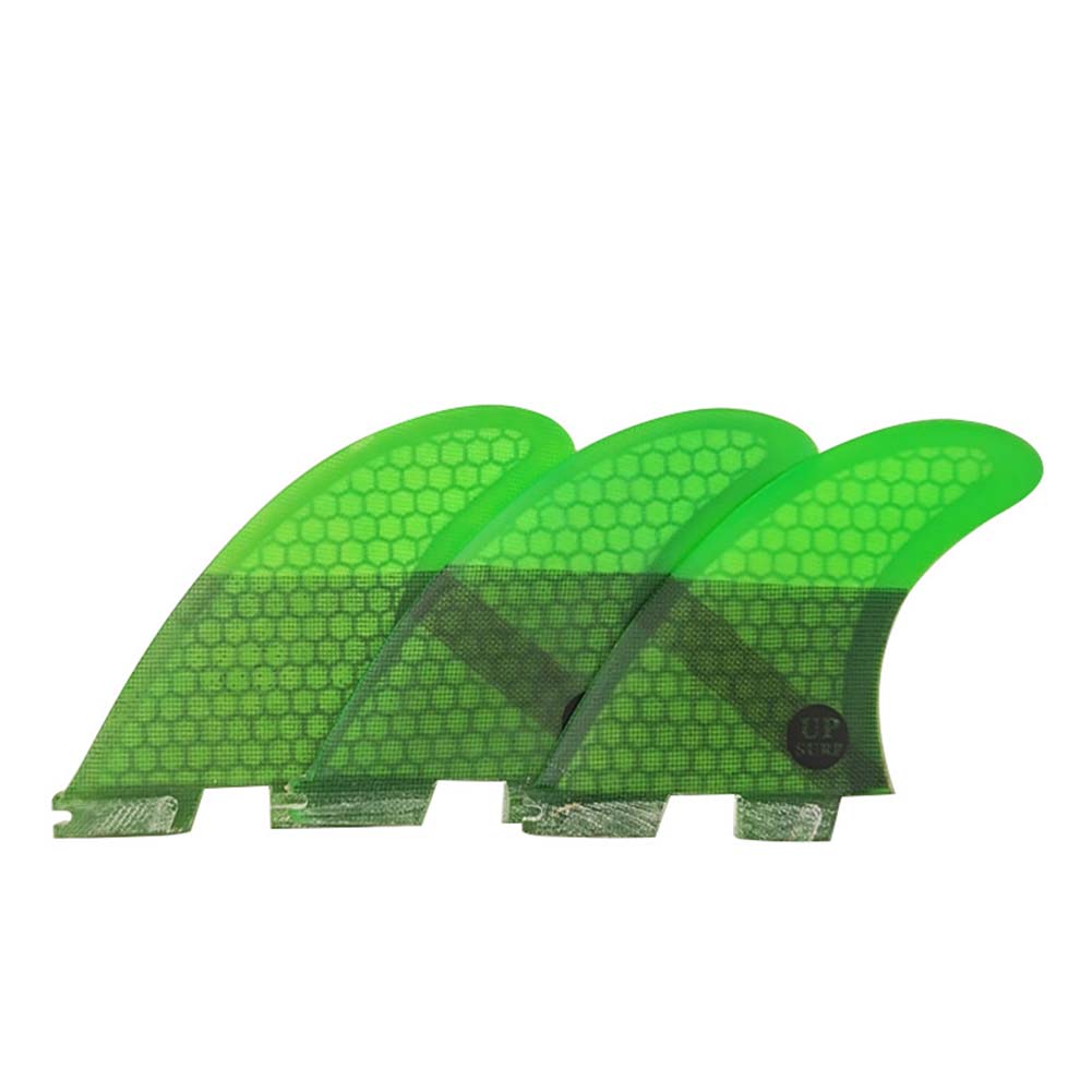3 Pieces/set Surfboard Fin Set 2 Fiberglass Surfing Tri Fins For Surfboard green G5#1