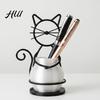 Eco-friendly Pen Holder Cat Flower Pot Holder, Multifunctional Desktop Vase Organizer for Hydroponic Plant Small Plants, Minimalist Stand with