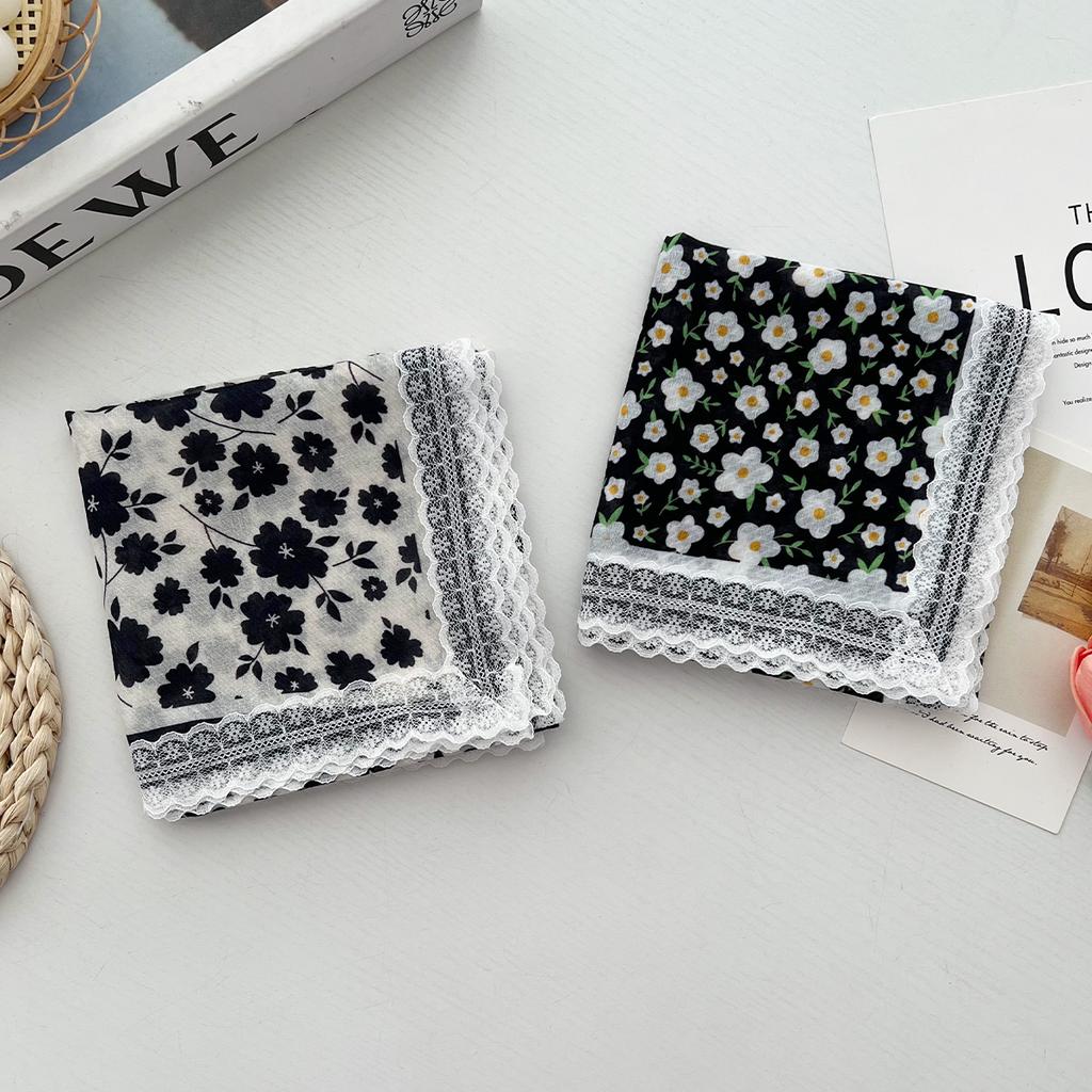 Summer Lace Sweet Girlish Vibe Headscarf Multi-Functional Decorative Small Scarf Headband