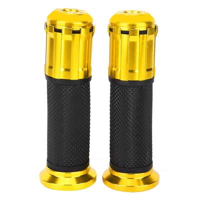 Universal Motorrad Aluminium Gummi Lenker Handgriff Modifikation ZubehörGold