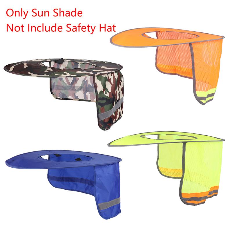 Sommer Sonnenschutz Sicherheit Schutzhelm Nackenschutz Helme Reflektierende Hutkrempe Reflektierende Kappenabdeckung Für Bauarbeiter