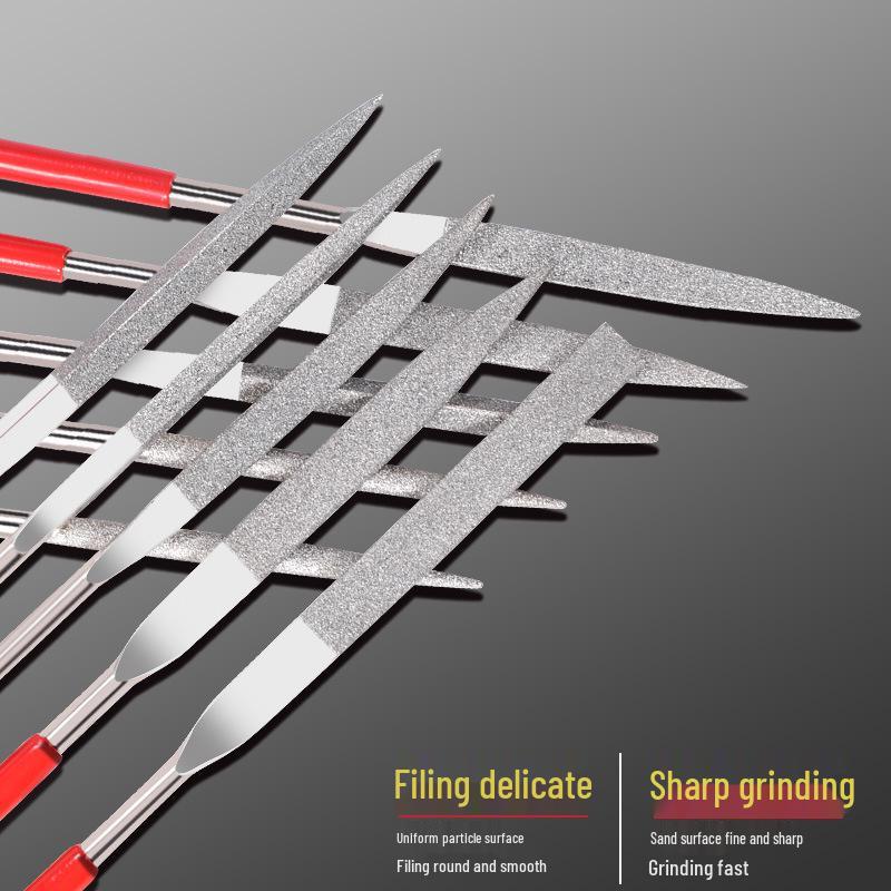 Diamond File Set: Fine Steel Metal Alloy Assorted Files