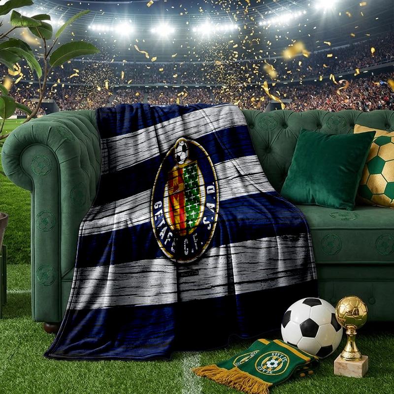 Getafe Crest Design Throws Blanket Flannel Blankets Plush for Couch Bed Gifts for Men Women Travel picnic blanket Christmas fan gifts