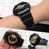 16mm Harz-Silikon-Armband für Casio G-Shock GA-100/110/120 GA400/700 GD-100/110 G-8900 GLS-100 Herren Damen Schwarz Gold Uhrenarmband