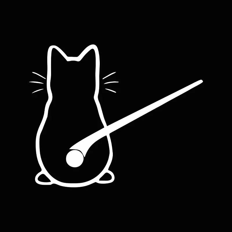 Funny Moving Cat Tail Stickers Art Design Car Rear Window Vinyl Declas Creative Vehicle Windshield Cute Animal Decoration