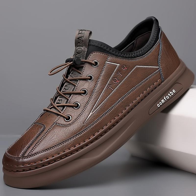 

New autumn men s shoes casual shoes fashion versatile breathable board shoes men s leather shoes white shoes board shoes 44