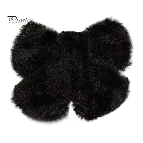 Mädchen Große Schleife Haarnadel Einfarbig Plüsch Textur Haar Clip Herbst Winter Stil Haar Zubehör Täglichen Tragen