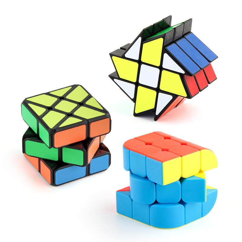 Color Three Assorted Layered Magic Cube Including Macaron Styles For Engaging And Fun Challenges Puzzle
