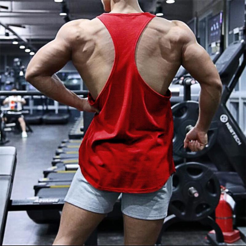 Muscleguys Banana Printed Mens Mesh Yback Training Wear Tank Tops Vneck Sports Causal Fashion Vest Singlets Gym Sleeveless Top Men
