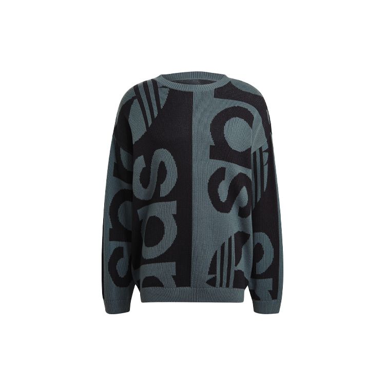 Adidas Originals Fshn Knit Crew New Year Series Regular Fit Long Sleeve Crew Neck Sweatshirt Men Grey GN3317 XL