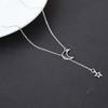 New European and American Fashion Simple Metal Moon Star Clavicle Chain Short Necklace Fashionable Y Necklace
