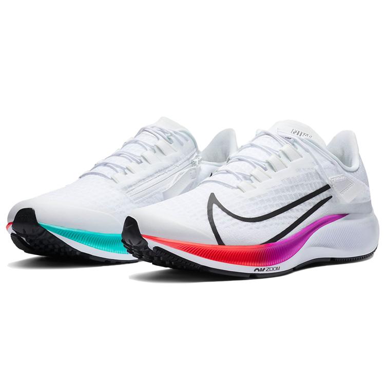 Neuer Nike Air Zoom Pegasus 37 FlyEase Weiß Multi Color CK8474-100