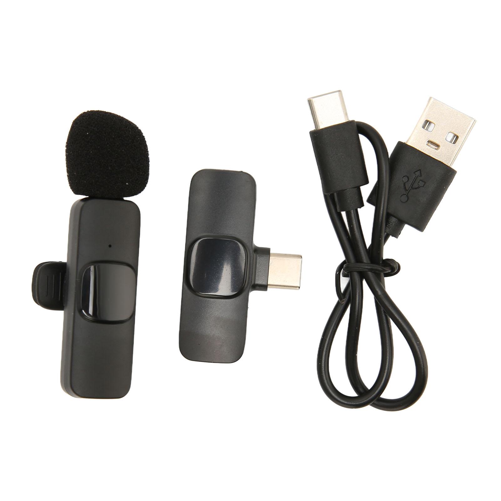 

Беспроводной петличный микрофон USB C, подключи и работай, автоматическое сопряжение, мини-петличный микрофон Type C для