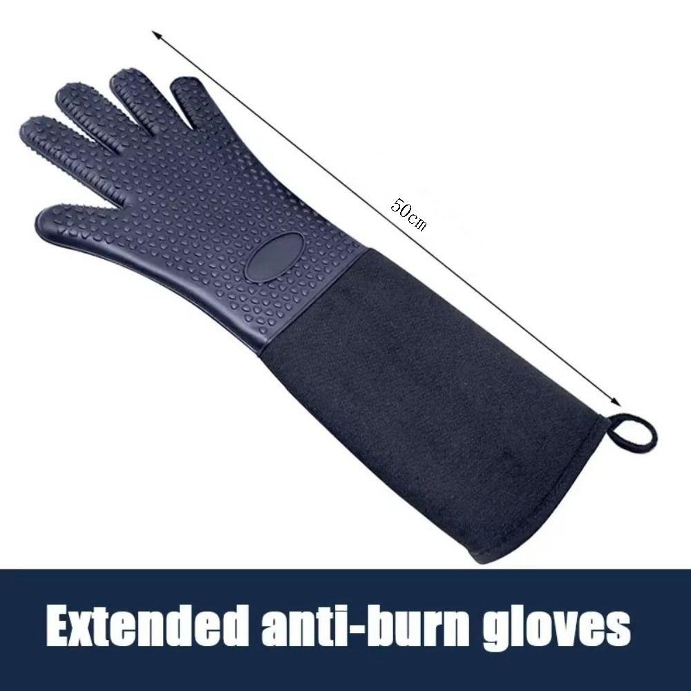 Quilted Liner Heat Resistant Gloves Heat Insulation Barbecue Mitts  Household Use