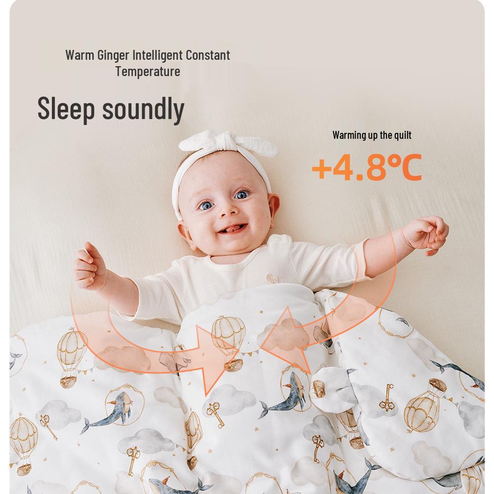 Large Cotton Swaddling Blanket for Baby & Newborn, Removable Liner, Dual-Use for Autumn/Winter, Washable, for Children.