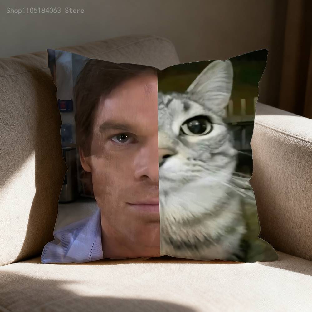 D-Dexter Morgan Pillow Case For Sofa Decor Car Office Room Printing Cushion Cover Decorations and Protector