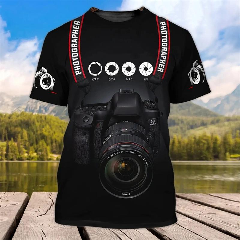 Fashion Photography Pattern T-Shirt For Men Uniform 3D Printed Tees Summer Casual Short Sleeve O-Neck Tops Oversized T Shirts