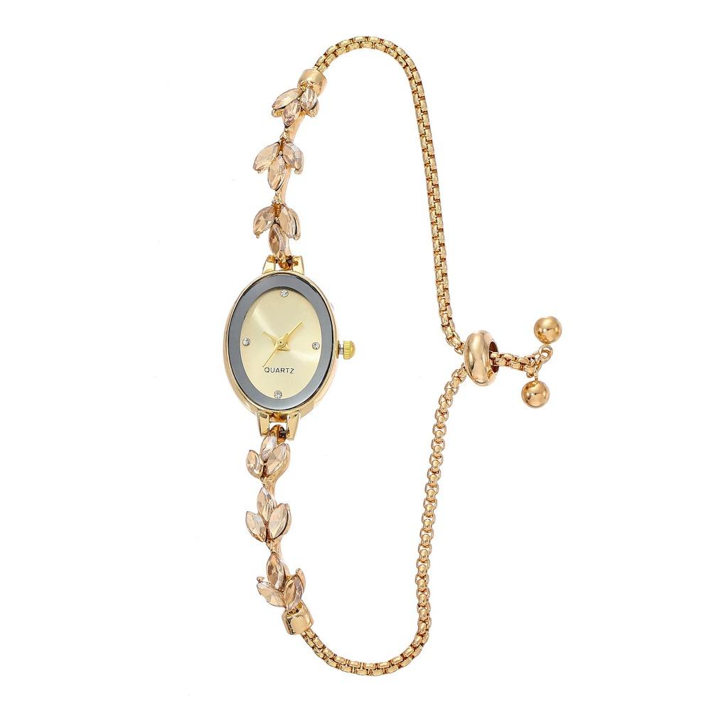 

Элегантные женские часы-браслет Изысканные кварцевые наручные часы Женские деловые часы Женские золотой