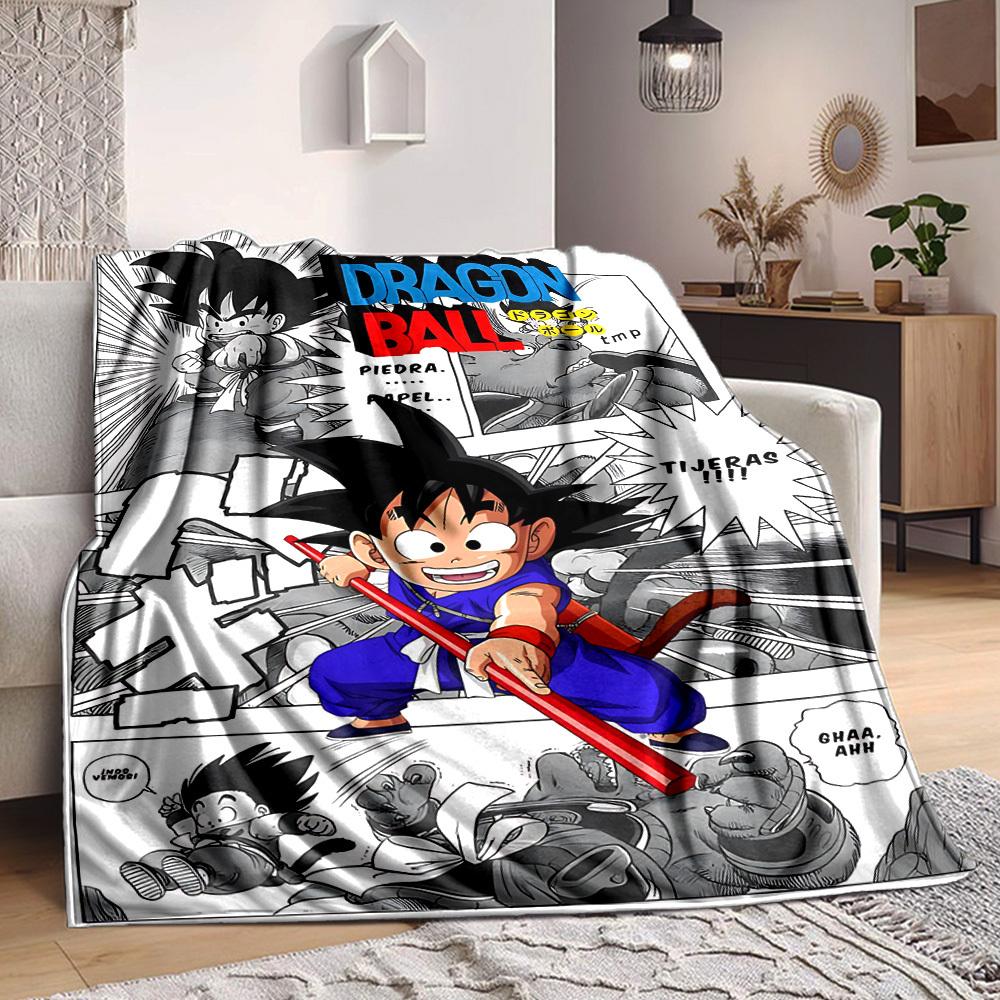 1PC Dragon Ball Blanket, Throw For Sofa, Bed, Travel, Camping, Livingroom,
