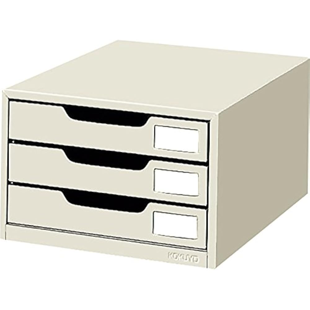 Kokuyo (KOKUYO) LC-3M Letter Case, Steel Drawer, A4, Vertical, Single Drawer, 3 Tiers