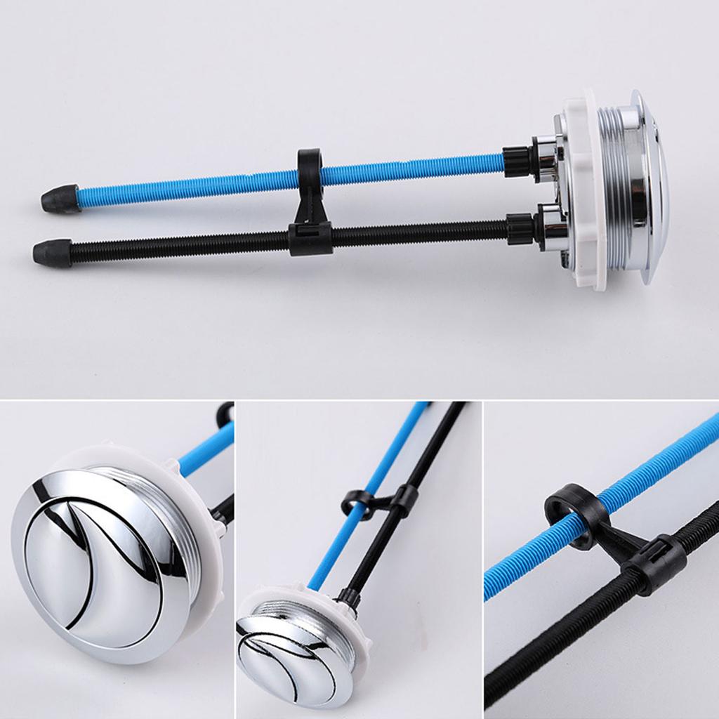 Dual Button Toilet Tank Parts Extended Toilet Tank Repair Tool Simple Install for Easy Installation & Silent Flushing