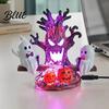 LED Seesaw Ghost Decoration with Warm Light Animated Light USB Powered 3D Night Cute Soft Glow Decor for Dormitory Lamp Spooky Tree And Pumpkin