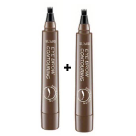SUAKE Waterdichte Oogbrauw Contouring Pen met Lange Houdbaarheid – 02 Donkerbruin