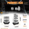3PCS Non-Slip Car Pedal Pads Manual Gearbox Gas Pedal Brake Pedal Cover Alumin