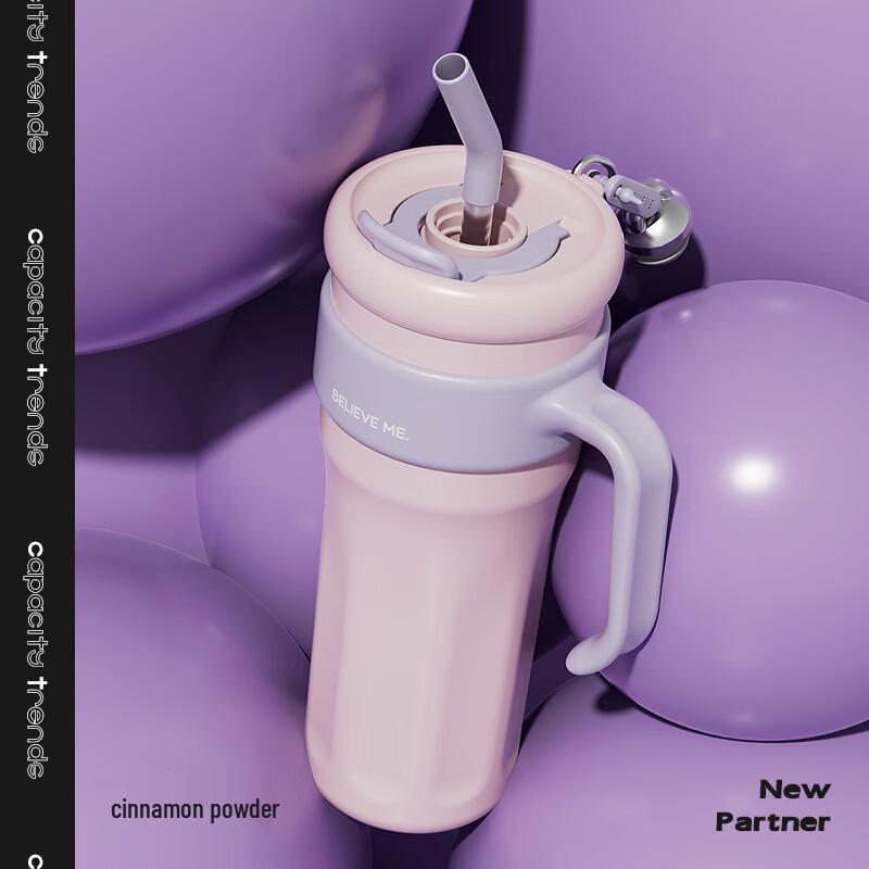 

Shangqi Insulated Stainless Steel Water Bottle with Straw and Handle