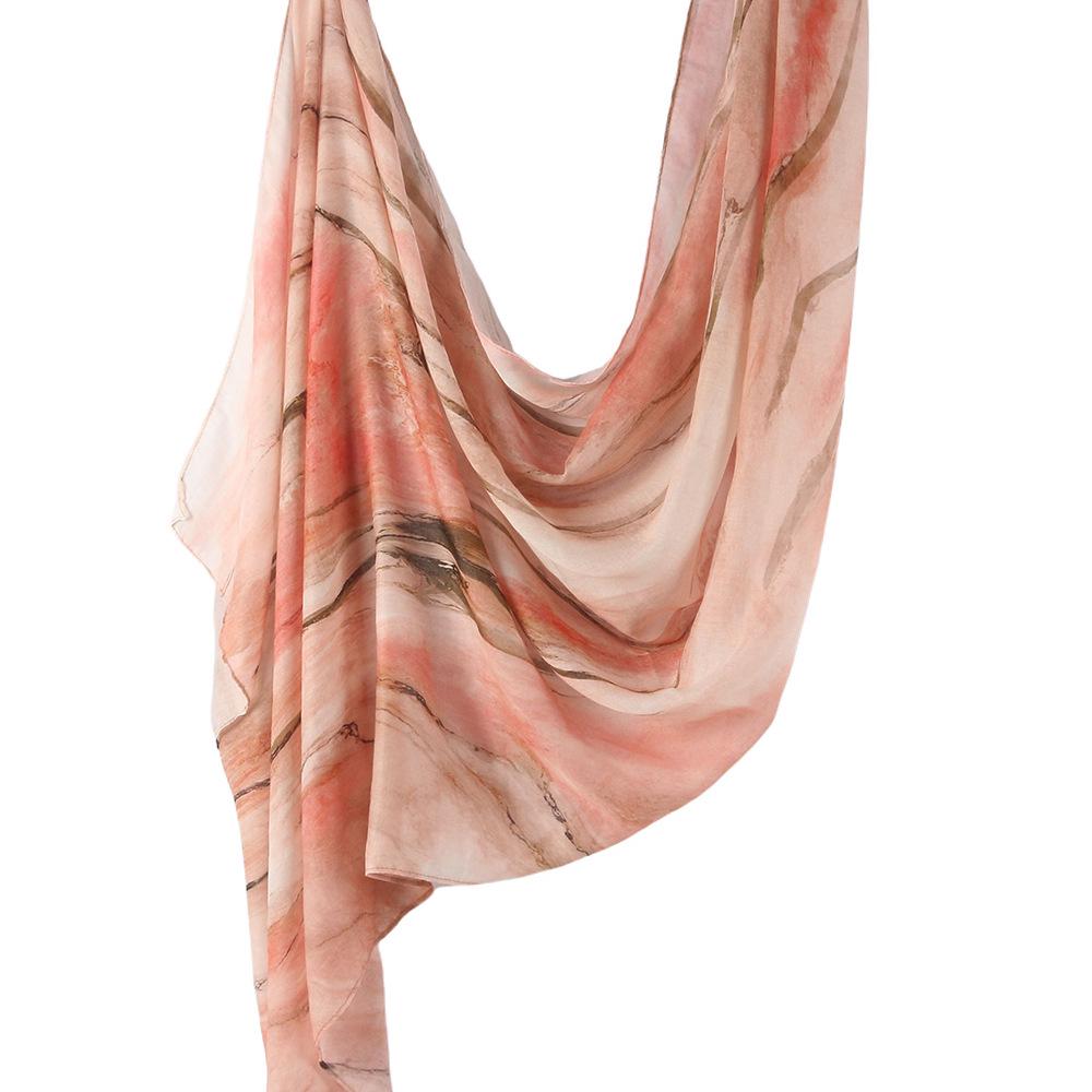 "Ethnic Watercolor Modal Cotton Shawl Satin Print Scarf for Women"