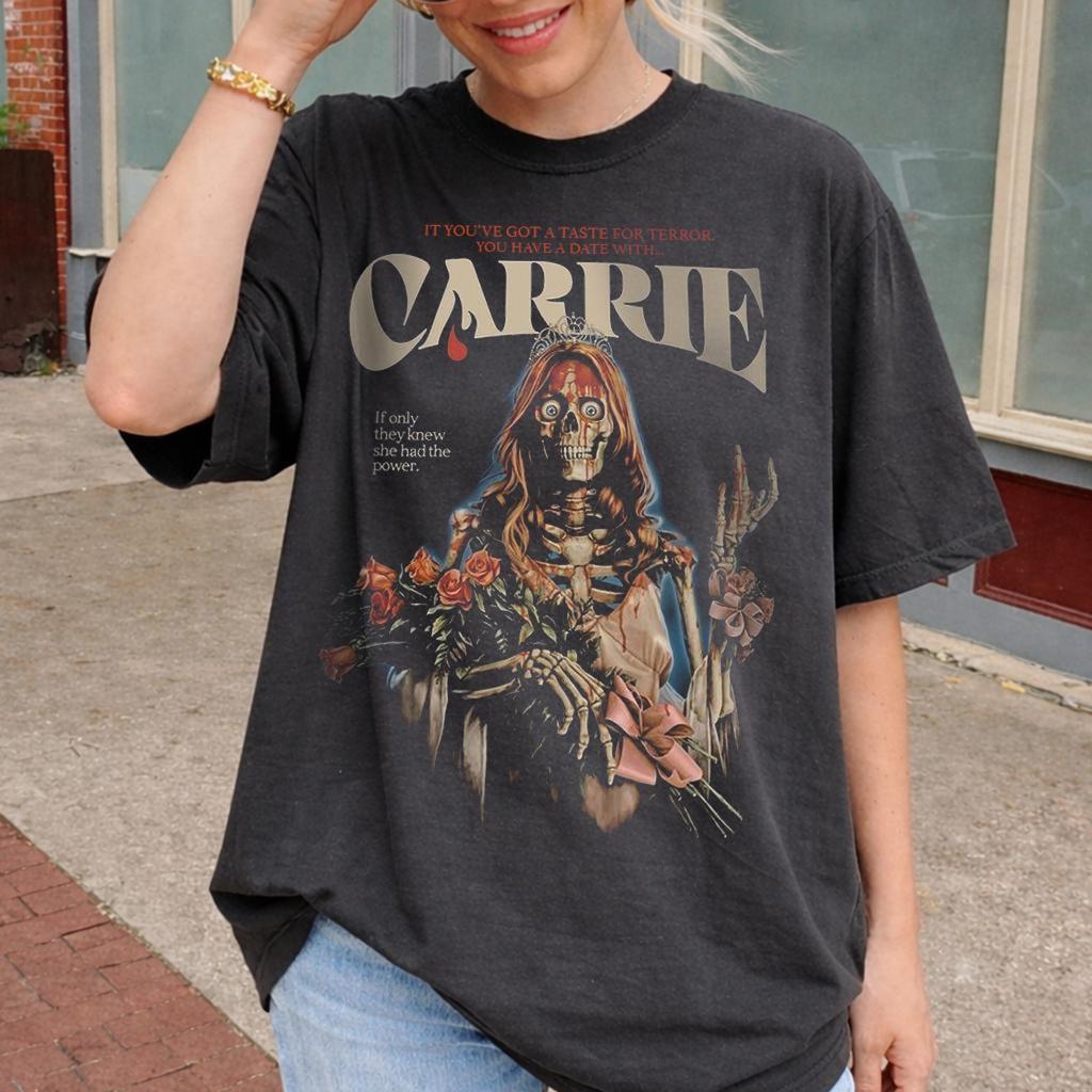 Vintage Horror Prom Queen Shirt, Retro Psychic Girl Graphic Tee, 70s Horror Movie Inspired Shirt, Blood Prom Night Vintage Tee, Carrie Tee