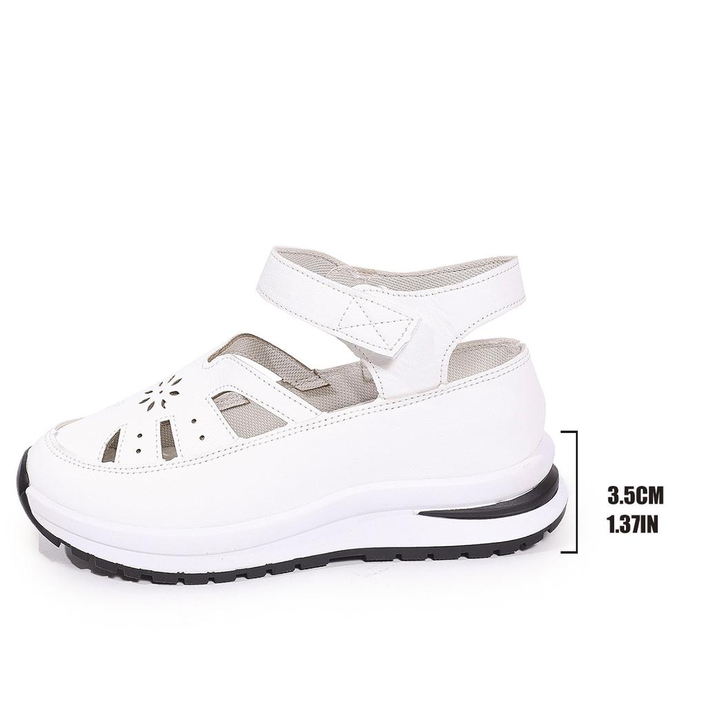 Summer Women Wedge Sandals Lightweight Platform Gladiator Sandals for Woman Cover Toe Casual Beach White Black Sandales Femmes