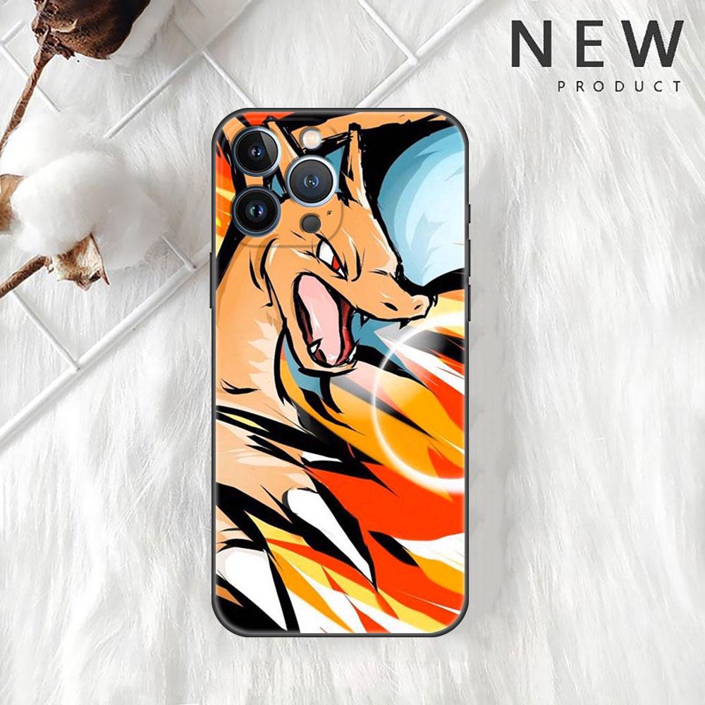 Telefon Fall Für Apple iPhone 11 14 13 12 Pro 7 Plus XR X XS Max 6 6S 13Pro Max schwarz Silikon Funda Anime Cool Pokemon