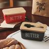 Ceramic Western-Style Butter Dish with Knife - Rectangle Cheese Box for Household and Restaurant Use