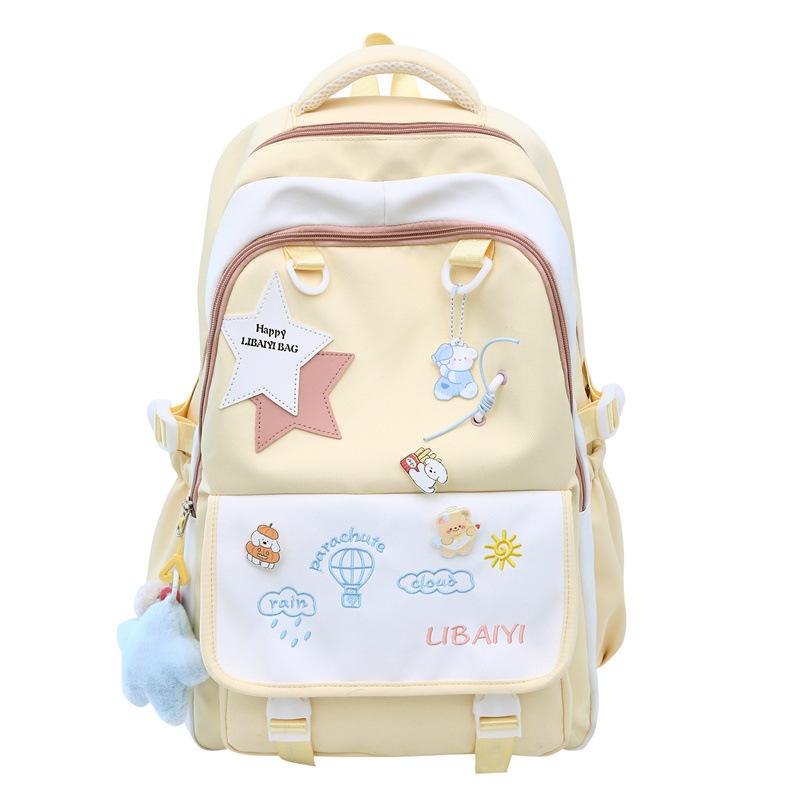 Schoolbag Junior High School Girls' Large Capacity and High Value Ins Wind Niche Backpack Two Piece Tutorial Bag Light Backpack