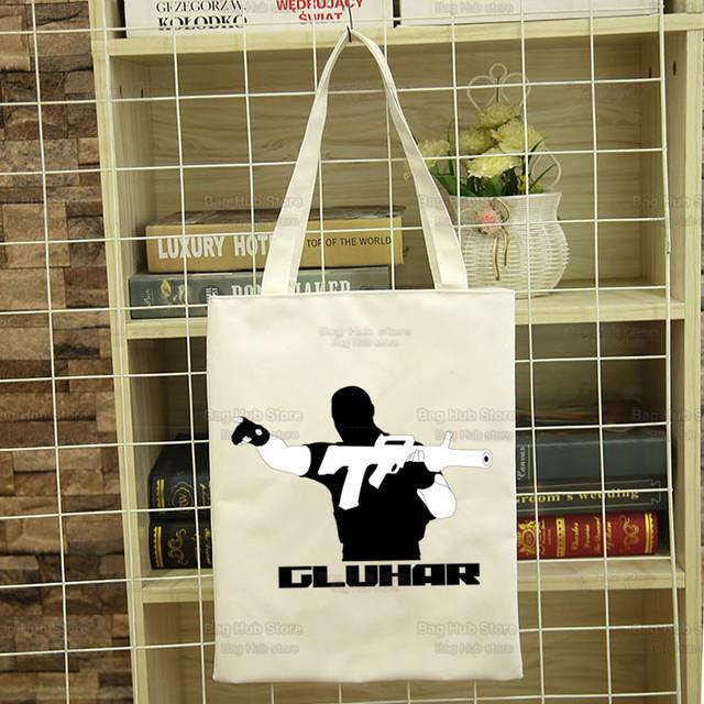 Tarkov Game Head Eyes Active Shopping Bag Grocery Handbag Bolsas De Tela Tote Bolsa Shopping Bag Jute Tote Fabric