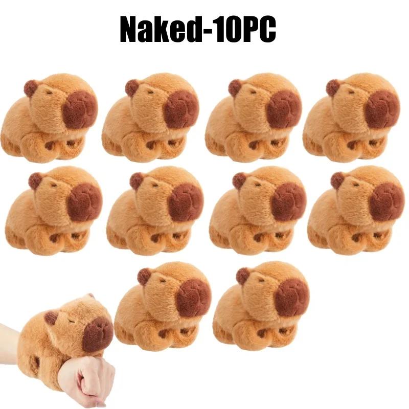 Adorable Capybara Plush Doll Cartoon Hand Wrist Stuffed Animal Fidget Toy Sensory Stress Relief Pop Circle Beating Puppet Gift