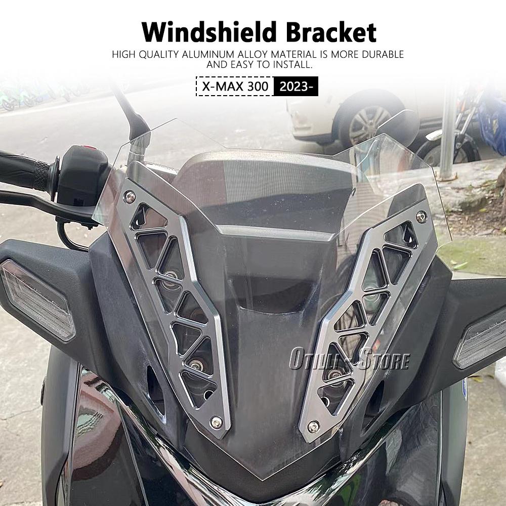 Motorcycle Accessories CNC For Yamaha XMAX300 XMAX 300 X-Max300 X-MAX 300 2023 2024 Decorative Strip Support Windshield Bracket
