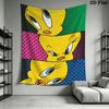 Tweety Bird Wall Tapestry Aesthetic Wall Hanging Printed Fabric Blanket Decorative Tapestries for Bedroom Living Room Home Decor