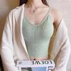 With Chest Pads, New Summer Women's Clothing, Simple Casual Short Open-button Beauty Back Sling Vest Top