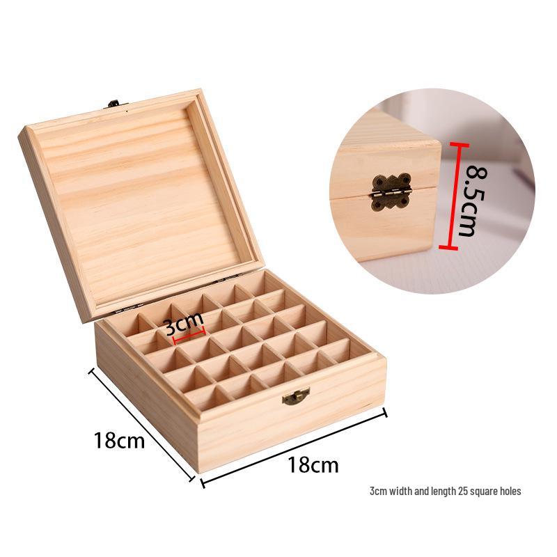 doTERRA Large Capacity Wooden Essential Oil Storage Box with 24+1 Compartments