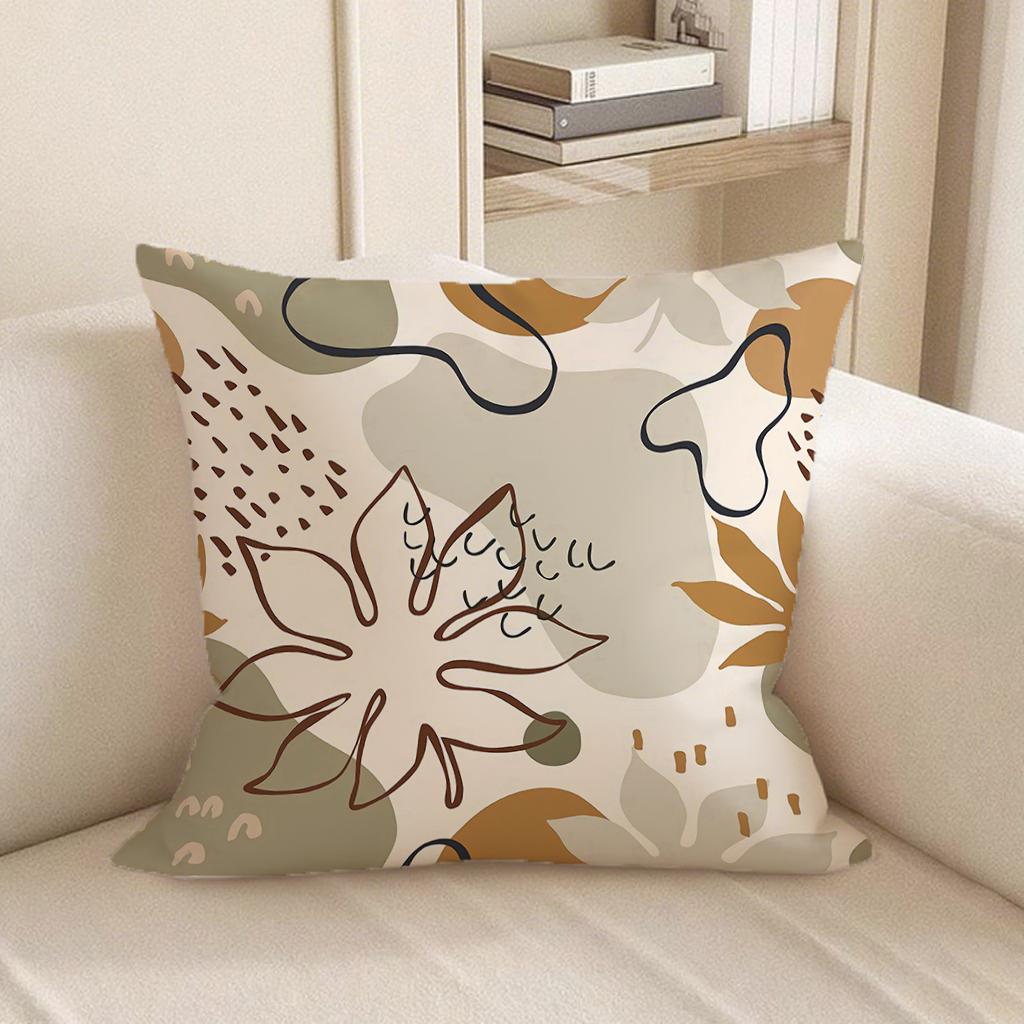 Kissenbezüge mit Blumen- und PalmenmusterGeeignet für Sofa, Auto, Schlafzimmer, dekorative Kissenbezüge, Kissenbezüge