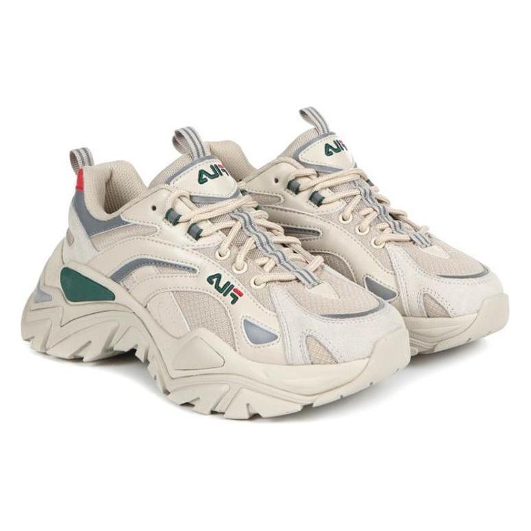 FILA Interation Light Shoes 'Beige Green Red' (Unisex) Chunky Sneakers 1JMO1283 142