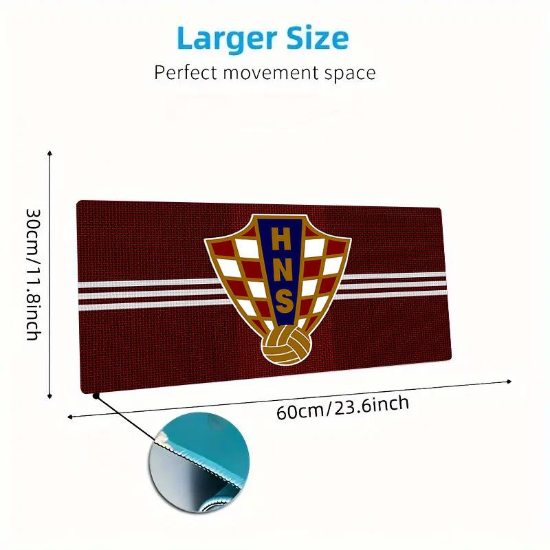 Croatia National Football Team Print Cushion Non-slip Laptop Tablet Big Mousepad XXL Mat Mini PC Playmat With Lock edge