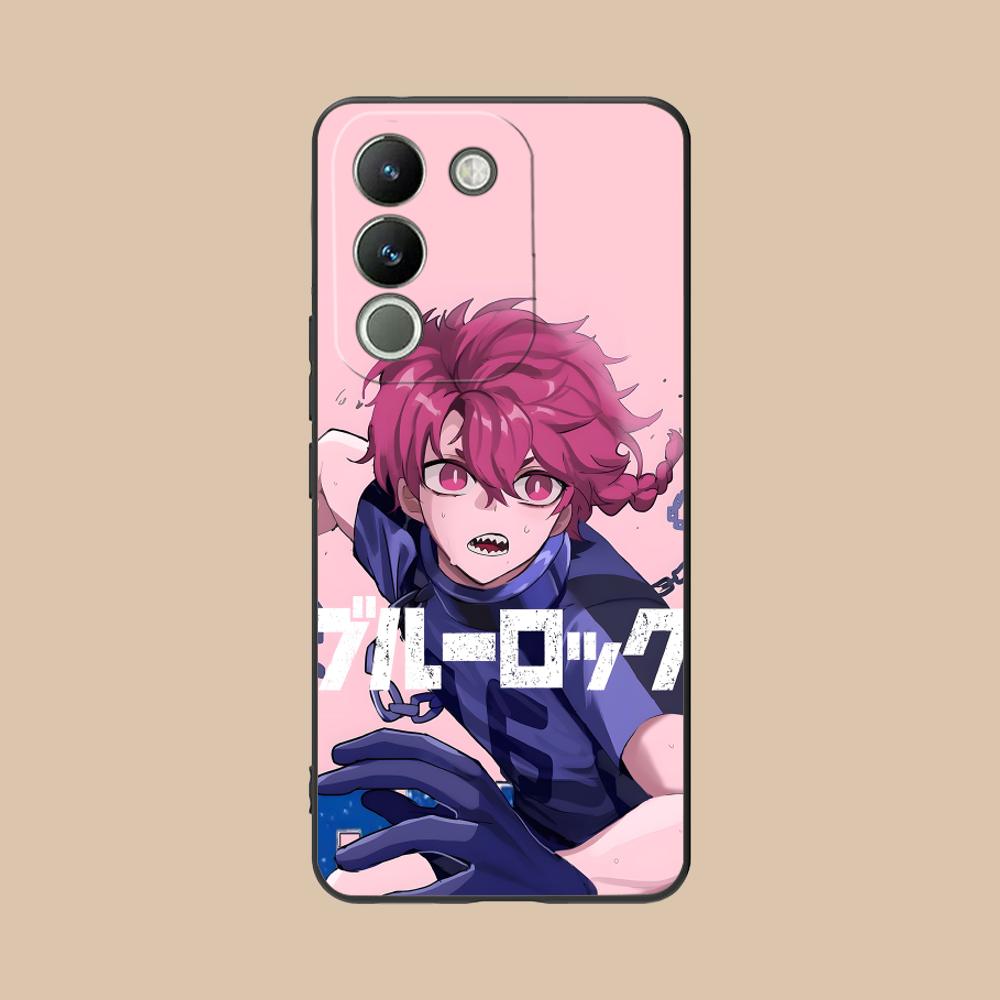 Blue Lock Ranze Kurona Matte TPU Mobile Phone Case for VIVO V60 V50 V40 V30 V29 V27 V25 V23 Pro Lite 5G Colorful Printing Cover