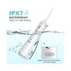 Cordless Water Flosser Dental Oral Irrigator 5 Jet Tips 300ml 4 Mode DIY Intelligent Waterproof IPX7 White